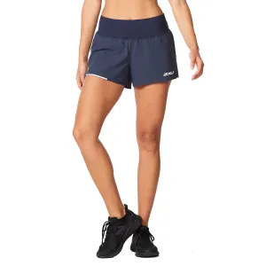 2XU Aero 2 in 1 3 Inch Women's Running Shorts (Midnight/White Reflective)