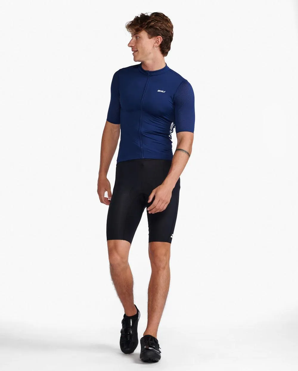 2XU Aero Mens Cycling Jersey (Medieval/White Reflective)