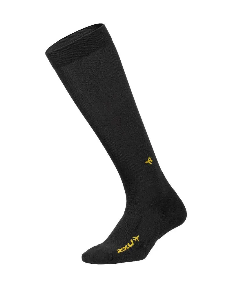 2XU Flight Unisex Compression Socks (Black/Black)
