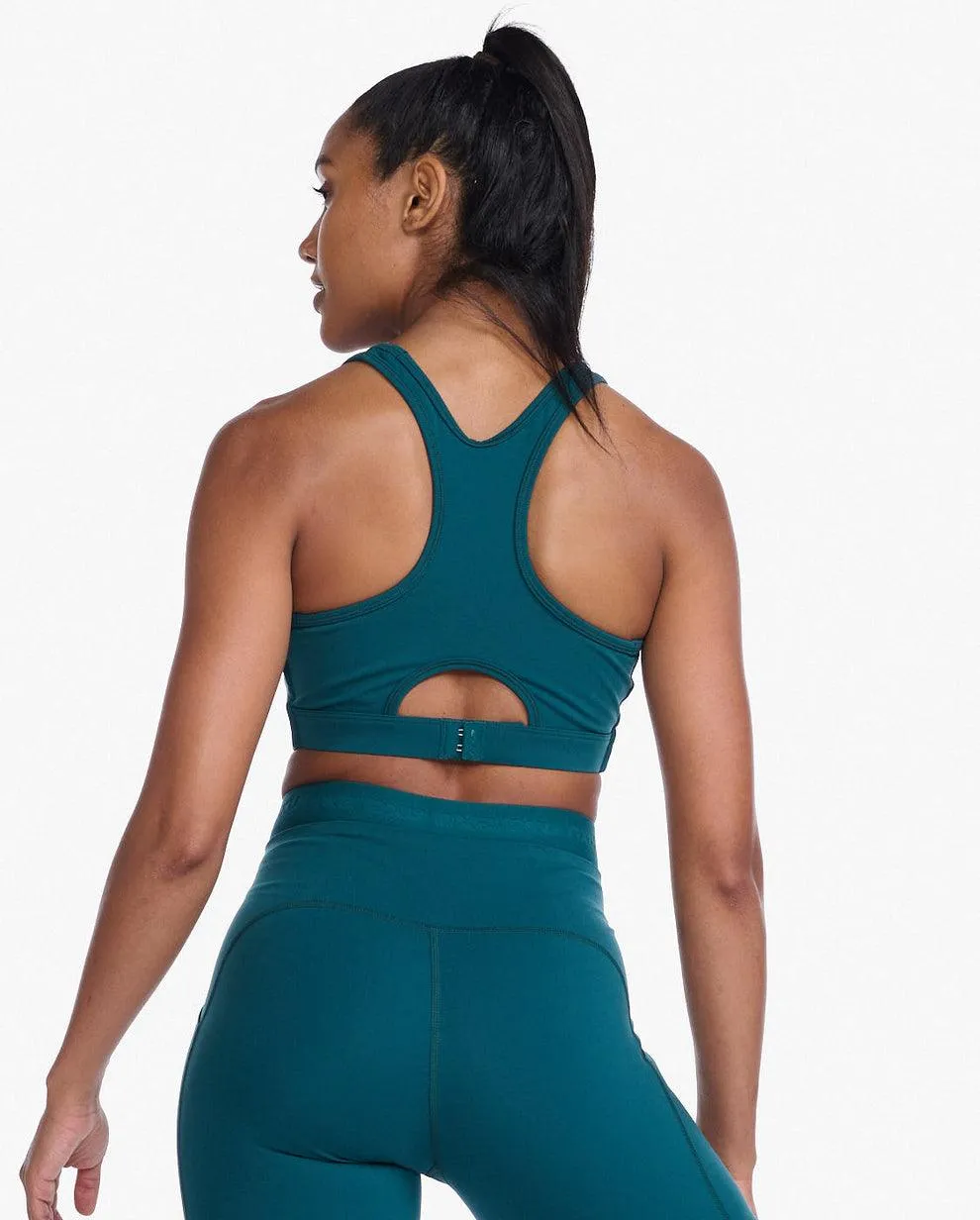 2XU Motion Racerback Crop Women's Triathlon Suit (Jade/White)