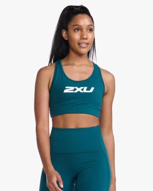 2XU Motion Racerback Crop Women's Triathlon Suit (Jade/White)