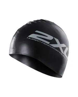 2XU Silicone Swim Cap (Black/Black)