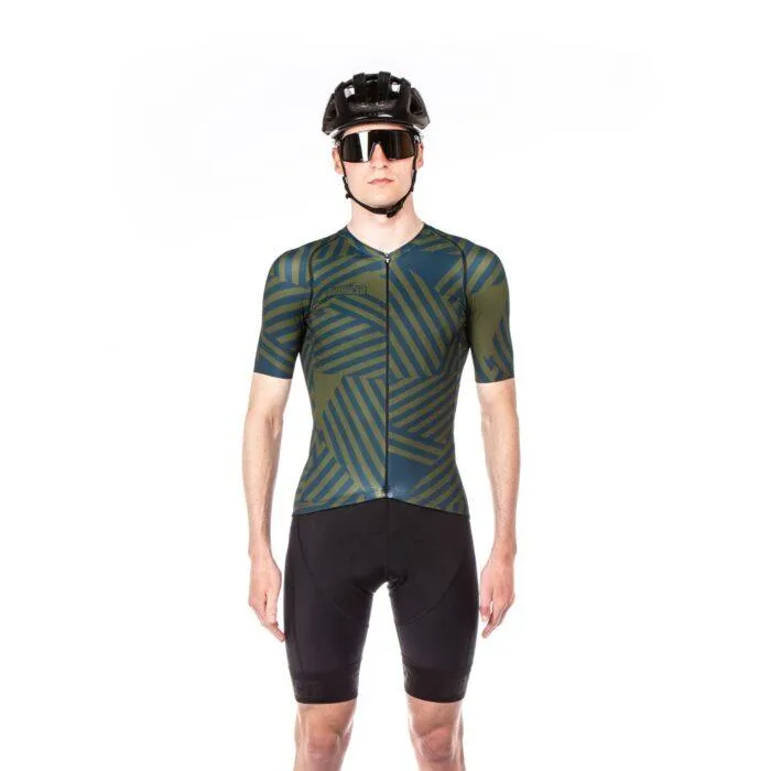 Bioracer Spitfire Mens Cycling Jersey (Don Dazzle/Petrol Olive)