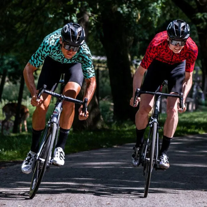 Bioracer Spitfire Noise Mens Cycling Jersey (Green)