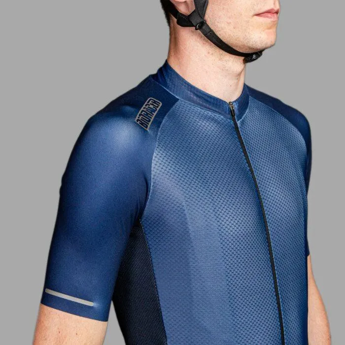 Bioracer Sprinter Coldblack Mens Cycling Jersey (Light Navy)