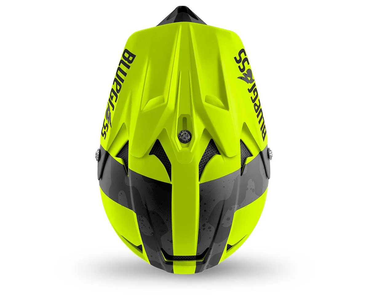 Bluegrass Intox MTB Cycling Helmet (Fluo Yellow/Black Camo/Matt)