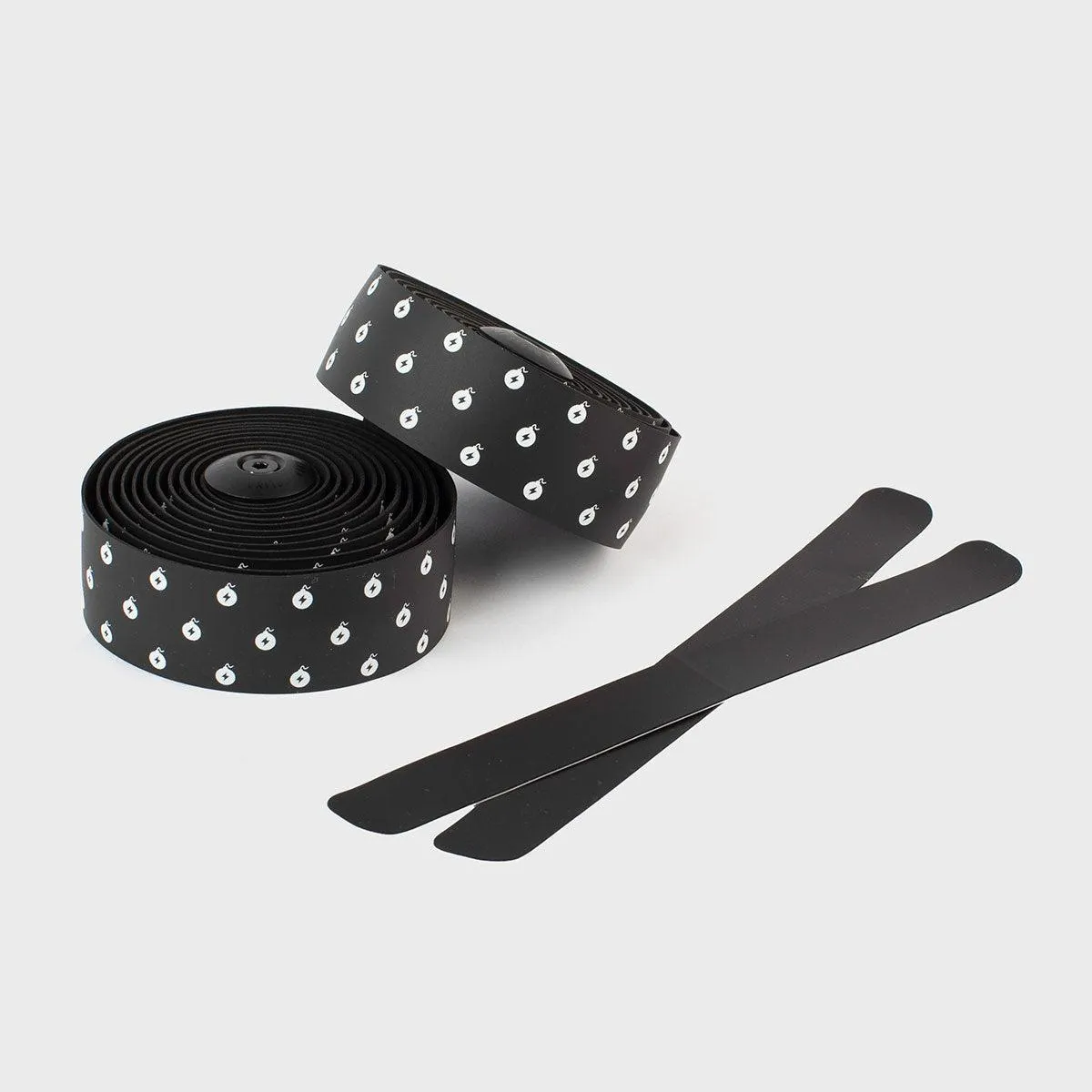 Burgh Wattbombs White Bar Tape (Black/Gloss)