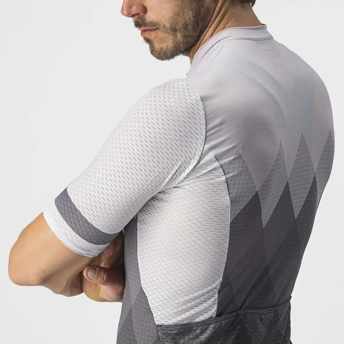 Castelli A Tutta Mens Cycling Jersey (Silver Gray/Dark Gray)