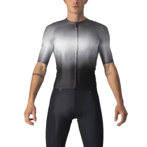 Castelli Aero Race 6.0 Mens Cycling Jersey (Light Black/Dark Gray)