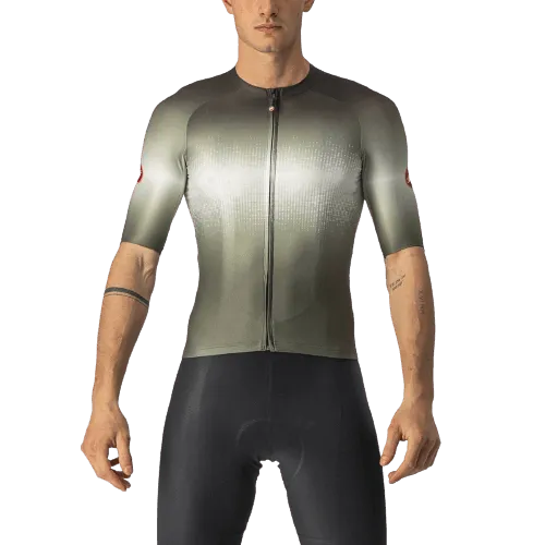 Castelli Aero Race 6.0 Mens Cycling Jersey (Military Green/Light Black)