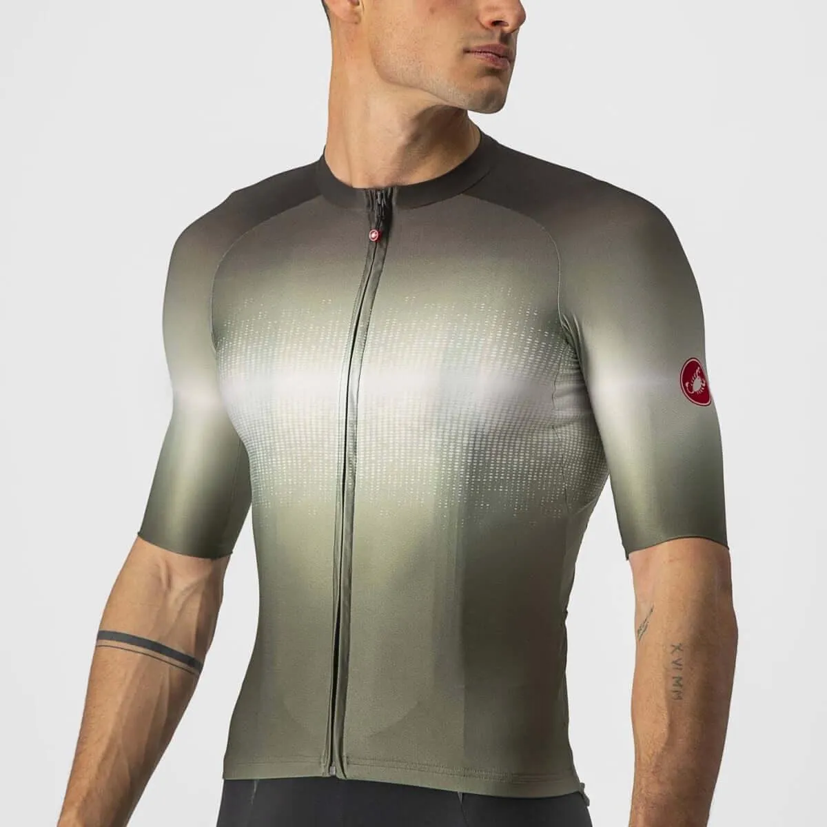 Castelli Aero Race 6.0 Mens Cycling Jersey (Military Green/Light Black)
