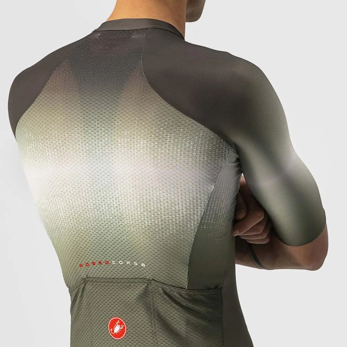Castelli Aero Race 6.0 Mens Cycling Jersey (Military Green/Light Black)