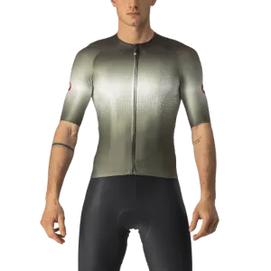 Castelli Aero Race 6.0 Mens Cycling Jersey (Military Green/Light Black)