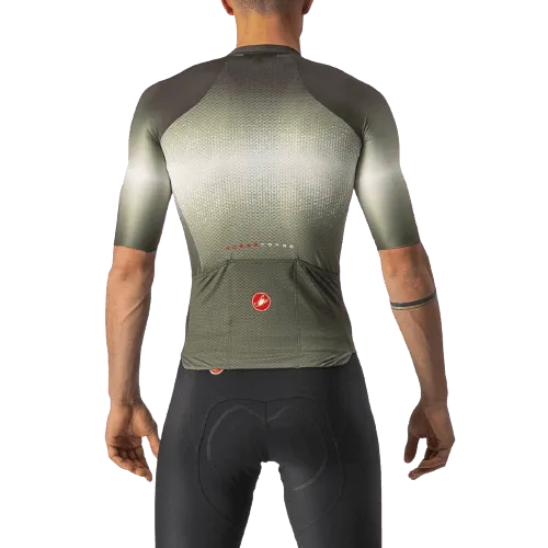 Castelli Aero Race 6.0 Mens Cycling Jersey (Military Green/Light Black)