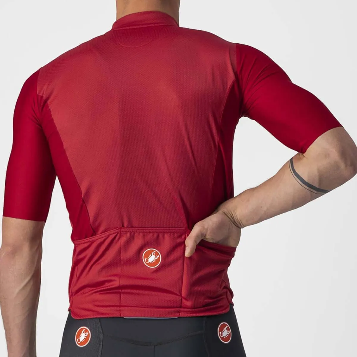 Castelli Bagarre Mens Cycling Jersey (Pro Red/Bordeaux)