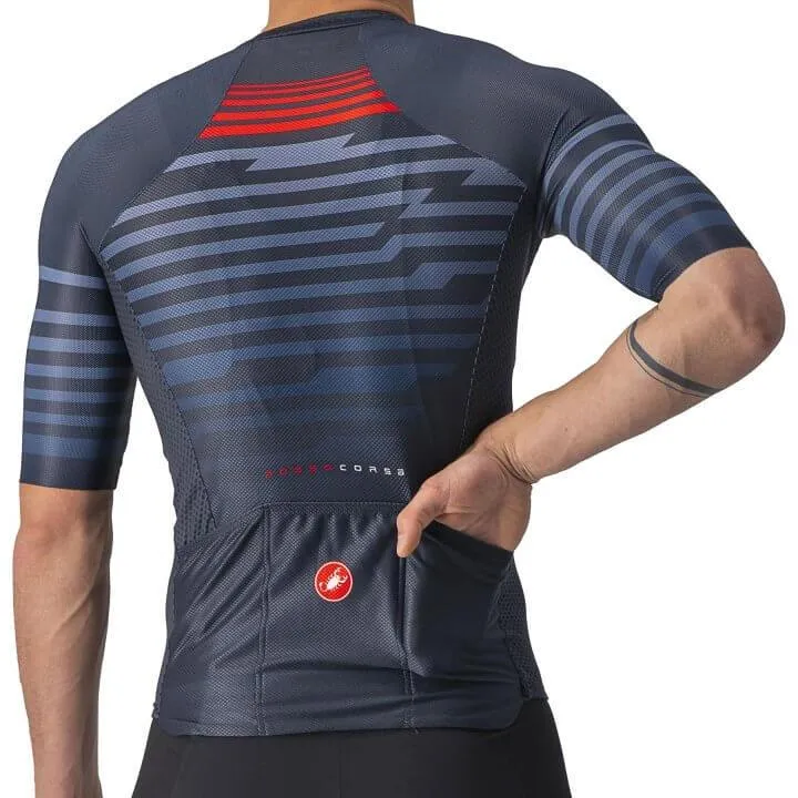Castelli Climbers 3.0 Mens Cycling Jersey (Savile Blue/Red)