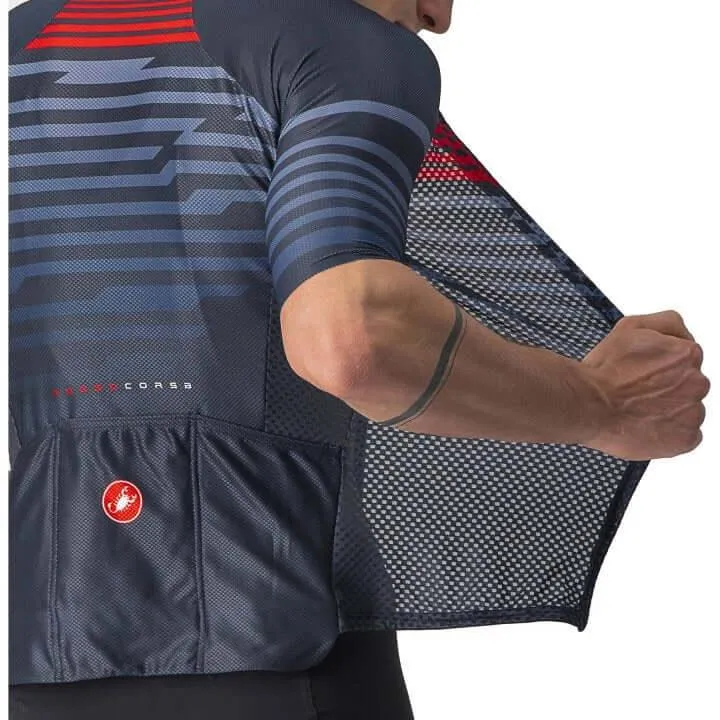 Castelli Climbers 3.0 Mens Cycling Jersey (Savile Blue/Red)