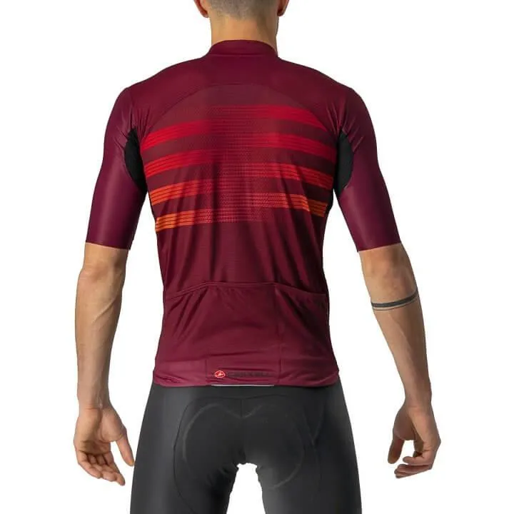 Castelli Endurance Pro Mens Cycling Jersey (Bordeaux/Red Orange)