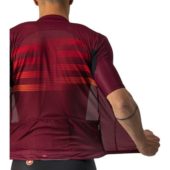 Castelli Endurance Pro Mens Cycling Jersey (Bordeaux/Red Orange)