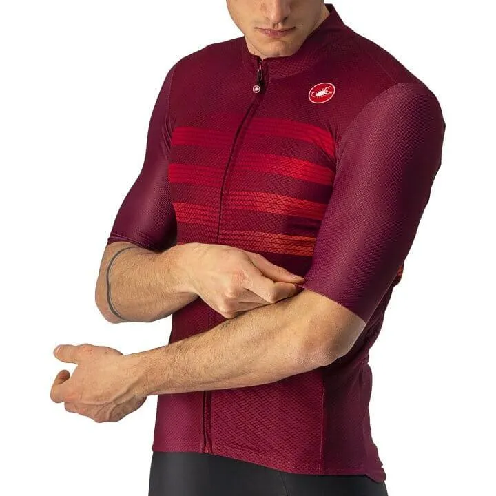 Castelli Endurance Pro Mens Cycling Jersey (Bordeaux/Red Orange)