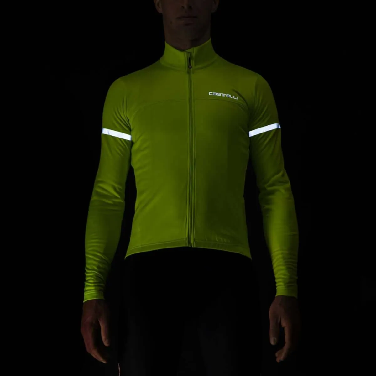 Castelli Fondo 2 Mens Cycling Jersey (Electric Lime/Silver Reflex)