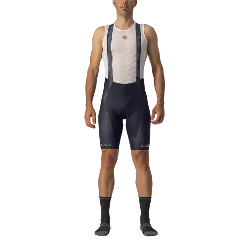 Castelli Free Aero RC Pro Mens Cycling Bibshorts (Savile Blue/Electric Lime)