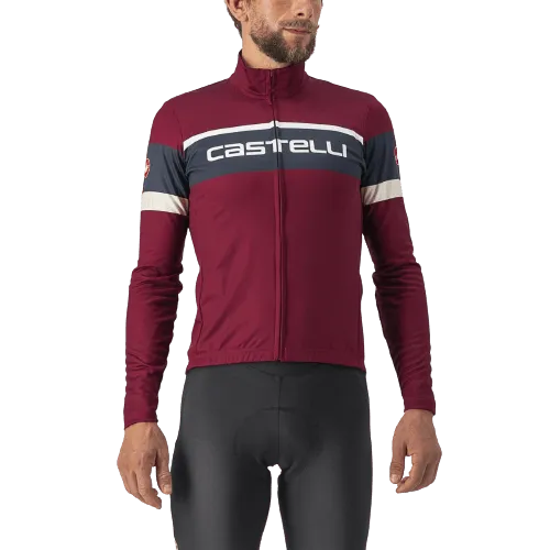 Castelli Passista Mens Cycling Jersey (Bordeaux/Savile Blue-Chalk)