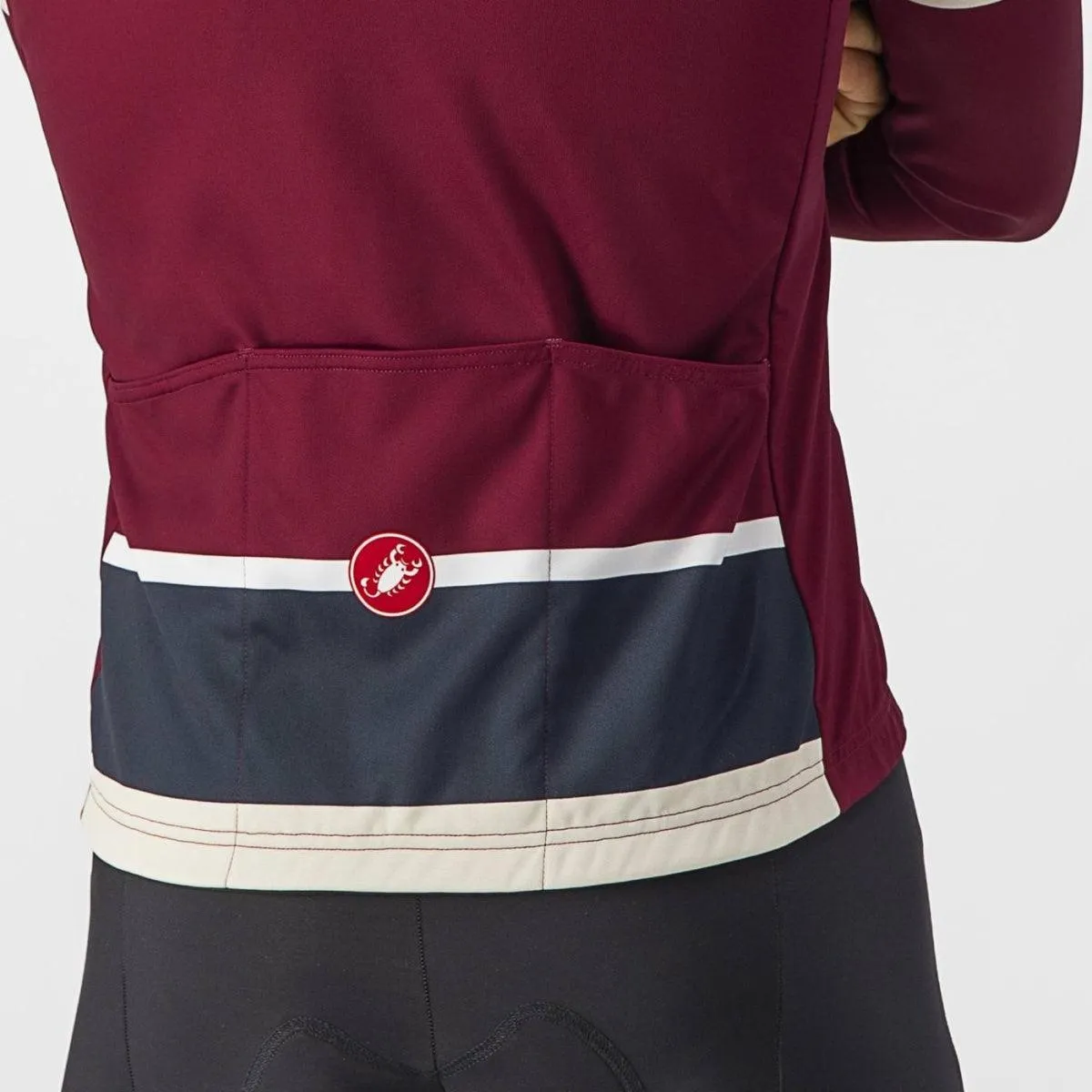 Castelli Passista Mens Cycling Jersey (Bordeaux/Savile Blue-Chalk)