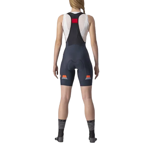 Castelli Prima Womens Cycling Bibshorts (Savile Blue/Brilliant Pink)
