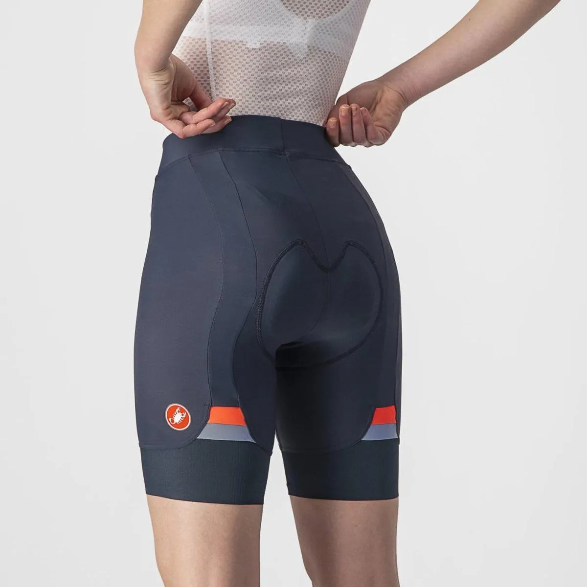 Castelli Prima Womens Cycling Shorts (Savile Blue/Brilliant Pink)