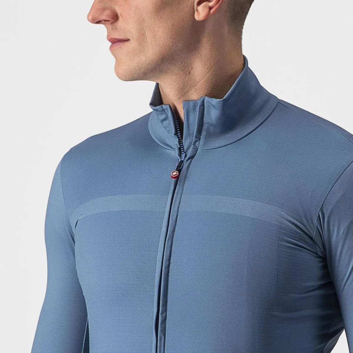 Castelli Pro Thermal Mid LS Mens Cycling Jersey (Steel Blue)