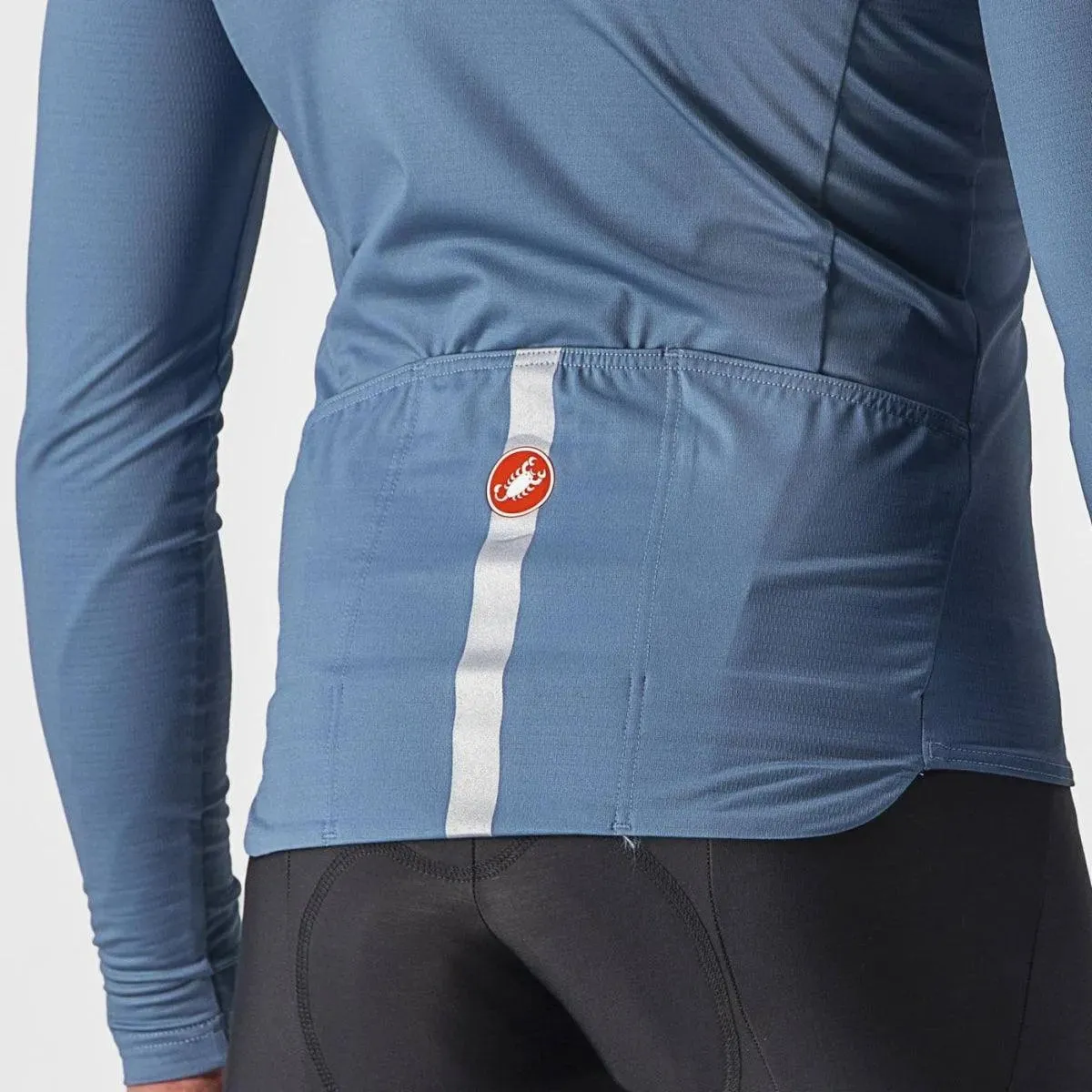 Castelli Pro Thermal Mid LS Mens Cycling Jersey (Steel Blue)