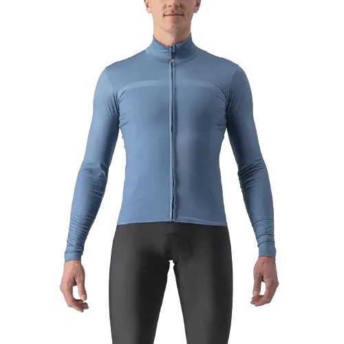 Castelli Pro Thermal Mid LS Mens Cycling Jersey (Steel Blue)