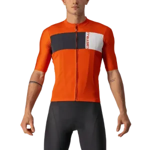 Castelli Prologo 7 Mens Cycling Jersey (Fiery Red/Light Black/Ivory)