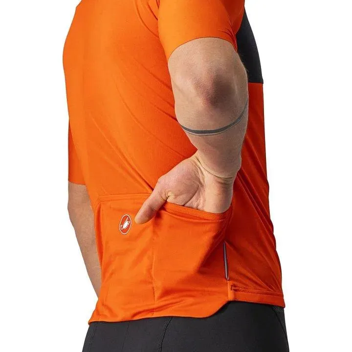 Castelli Prologo 7 Mens Cycling Jersey (Fiery Red/Light Black/Ivory)