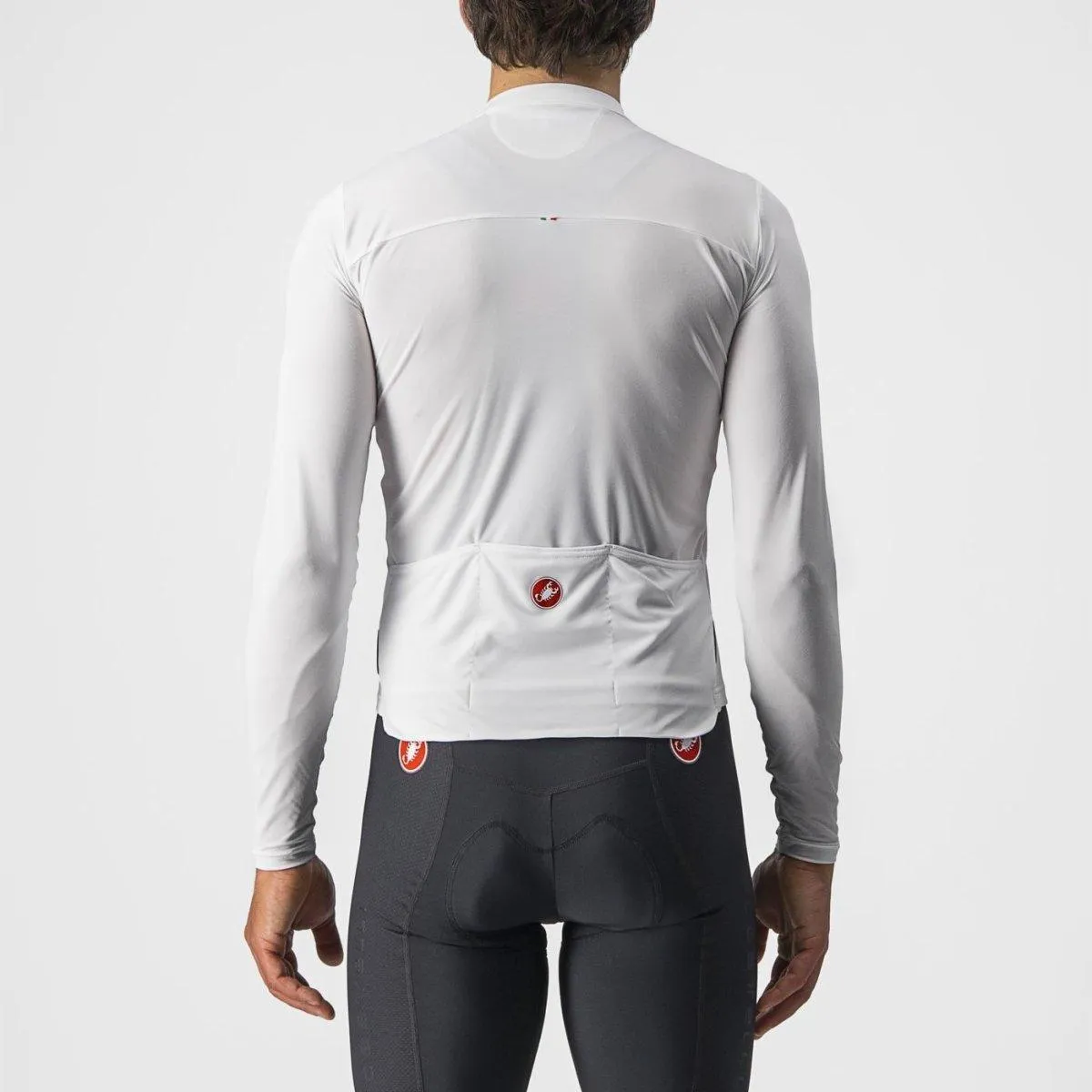 Castelli Prologo 7 Men's Cycling Jersey (Ivory/Light Black Red)