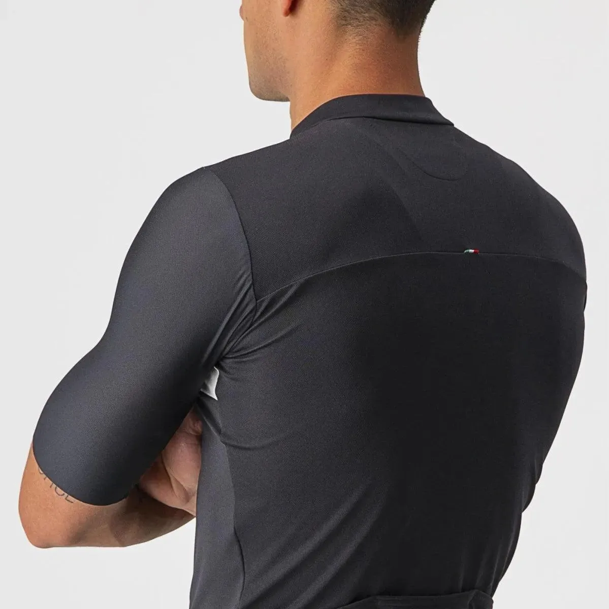 Castelli Prologo 7 Mens Cycling Jersey (Light Black/Silver Gray/Ivory)