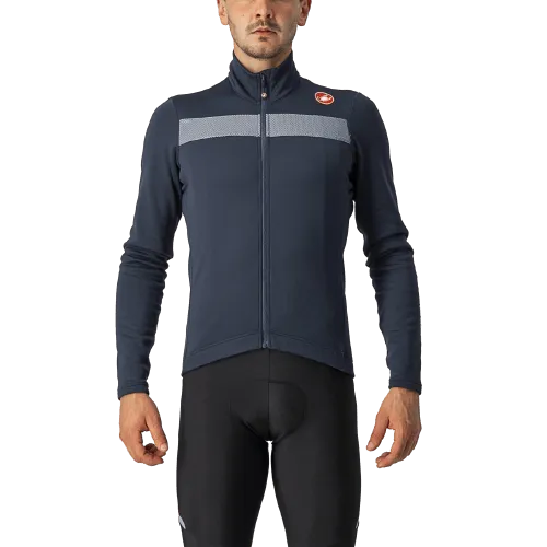 Castelli Puro 3 Mens Cycling Jersey (Savile Blue/Silver Reflex)