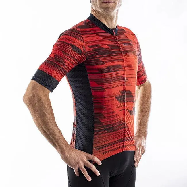 Castelli Rapido Mens Cycling Jersey (Red/Savile Blue)