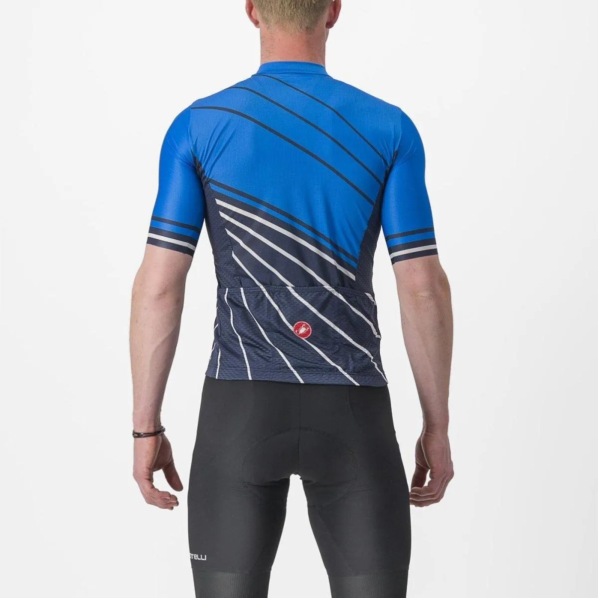 Castelli Speed Strada Men's Cycling Jersey (Drive Blue/Belgian Blue)
