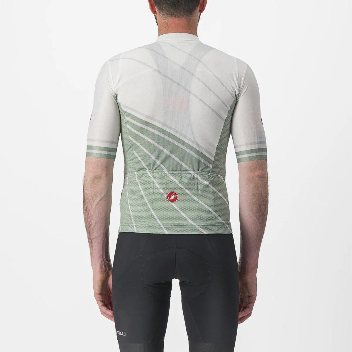 Castelli Speed Strada Men's Cycling Jersey (Ivory/Defender Green)