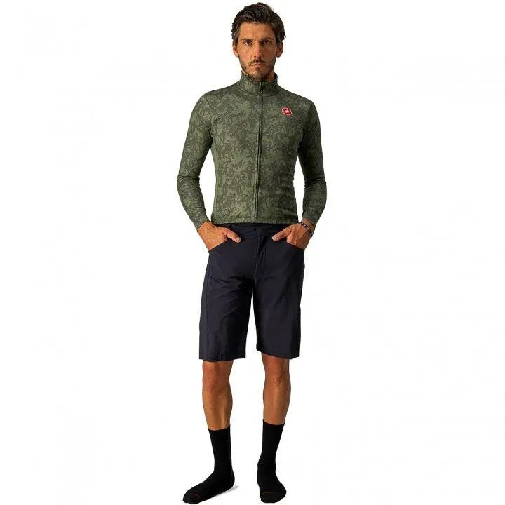 Castelli Unlimited Thermal Mens Cycling Jersey (Military Green/Light Military)
