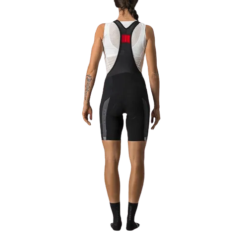 Castelli Velocissima 2 Womens Cycling Bibshorts (Black/Dark Gray)