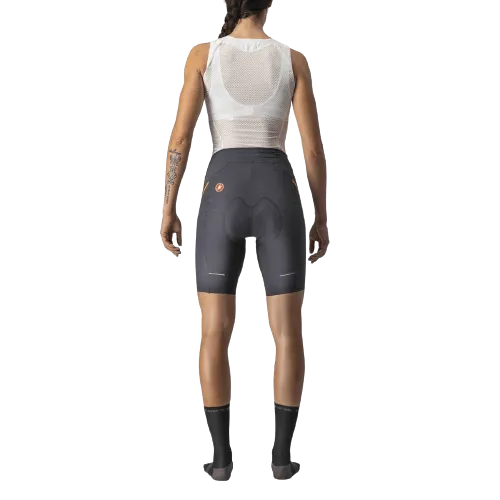 Castelli Velocissima 3 Womens Cycling Shorts (Dark Gray/Brilliant Pink)