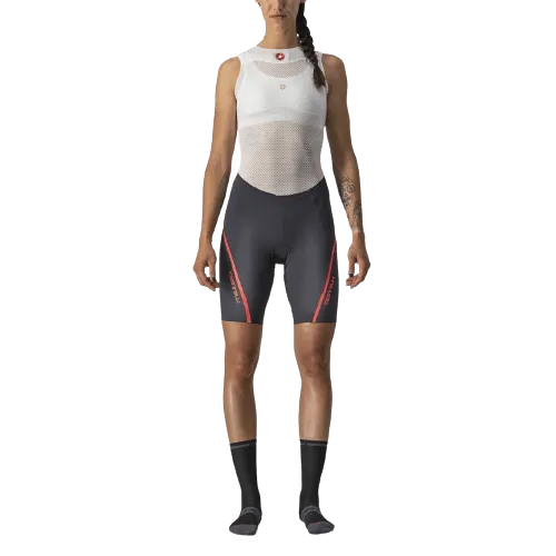Castelli Velocissima 3 Womens Cycling Shorts (Dark Gray/Brilliant Pink)
