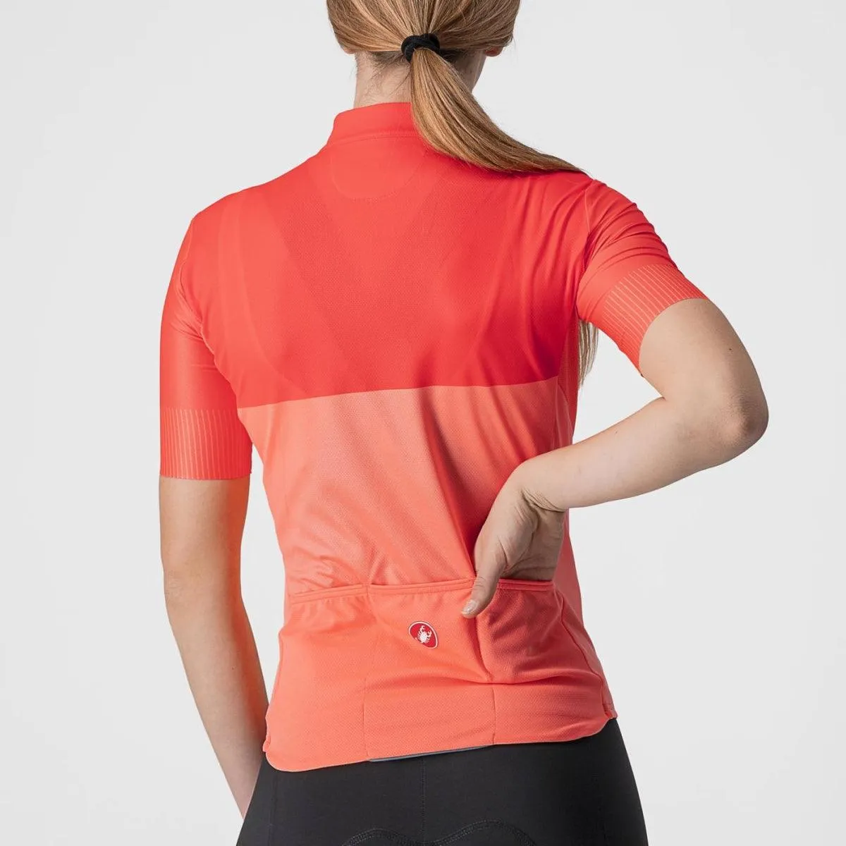 Castelli Velocissima Womens Cycling Jersey (Coral Flash/Brilliant Pink)