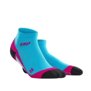 CEP Compression Low Cut Women's Compression Socks (Hawaii Blue/Pink)