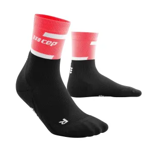 CEP Compression The Run Mid Cut 4.0 Women's Compression Socks (Pink/Black)