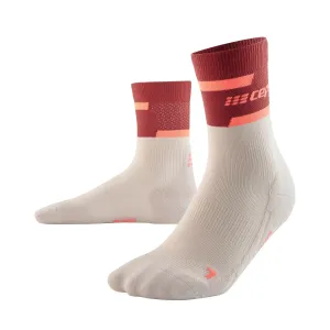 CEP Compression The Run Mid Cut 4.0 Women's Compression Socks (Red/Off White)