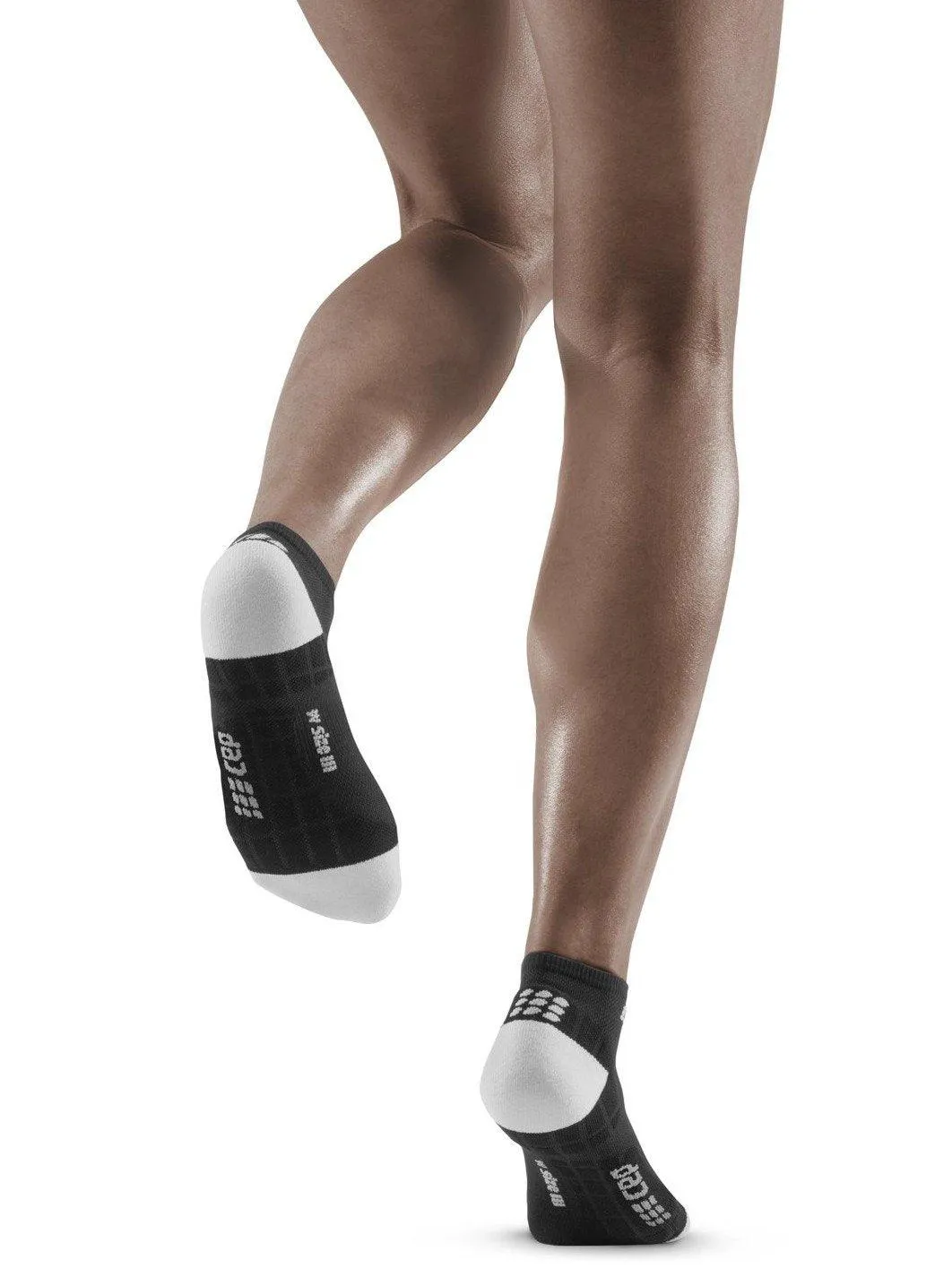 CEP Compression Ultralight Low Cut Women's Compression Socks (Black/Light Grey)